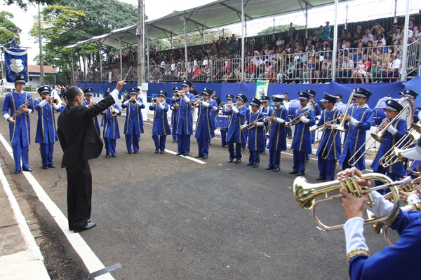 Banda Marcial Ecovam veio de Aparecida de Goiânia para participar do campeonato